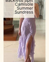 Backless Split Camisole Summer Sundress
