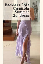 Load image into Gallery viewer, Backless Split Camisole Summer Sundress
