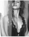 Women's V-Neck Lace Pajama Nightgown
