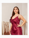 Large size Women's Sleepwear Satin Nightdress