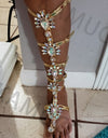 Gladiator Rhinestone High Buckle Strap Flat Sandals