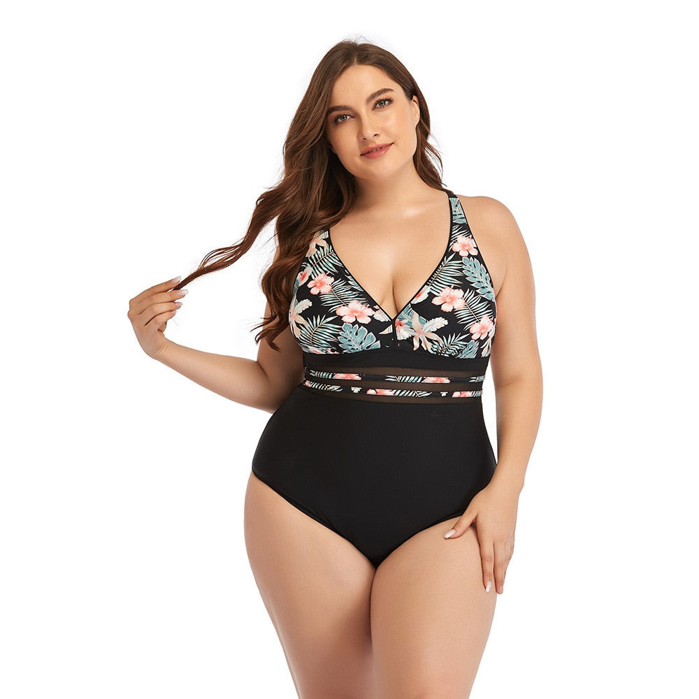 Plus Size One Piece Bikini Set