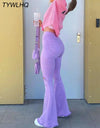 High Waist Flared  Stretch Jeans