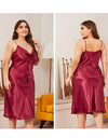 Large size Women's Sleepwear Satin Nightdress