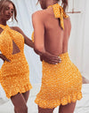 Backless Tie Up Short Halters undress