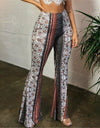 Flared Floral Wide Leg Bell-bottomed Pants
