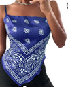 Square Neck Backless Bowknot Satin Vest Tank Top