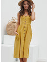 Casual Print Sexy Spaghetti Strap V-Neck Sundress