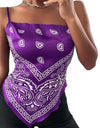 Square Neck Backless Bowknot Satin Vest Tank Top