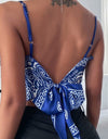 Square Neck Backless Bowknot Satin Vest Tank Top