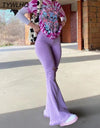 High Waist Flared  Stretch Jeans