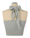 Sleeveless  Criss Cross Summer Halter Neck Top