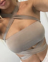 Sexy Criss Cross Halter Bandage Crop Top