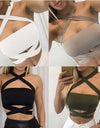 Sexy Criss Cross Halter Bandage Crop Top
