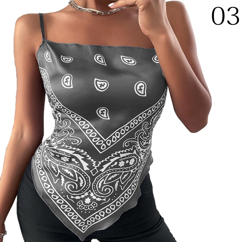 Square Neck Backless Bowknot Satin Vest Tank Top