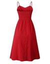Casual Print Sexy Spaghetti Strap V-Neck Sundress
