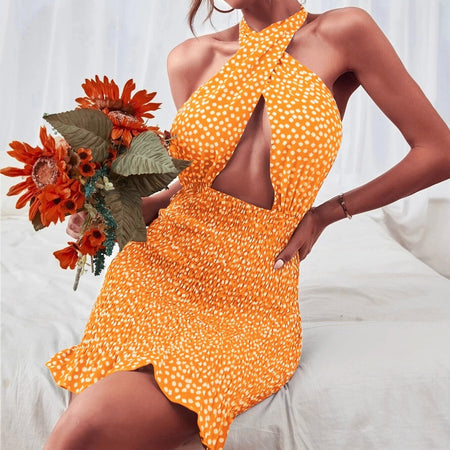 Backless Tie Up Short Halters undress