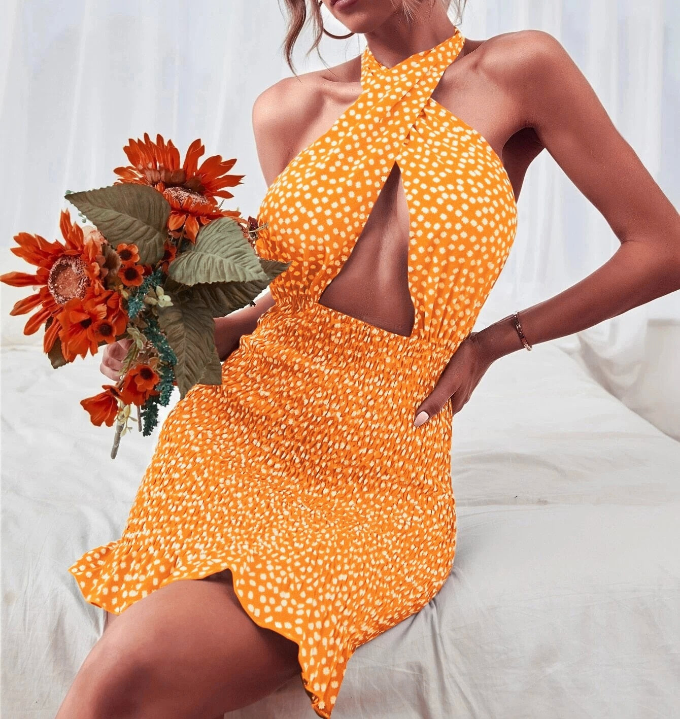 Backless Tie Up Short Halters undress