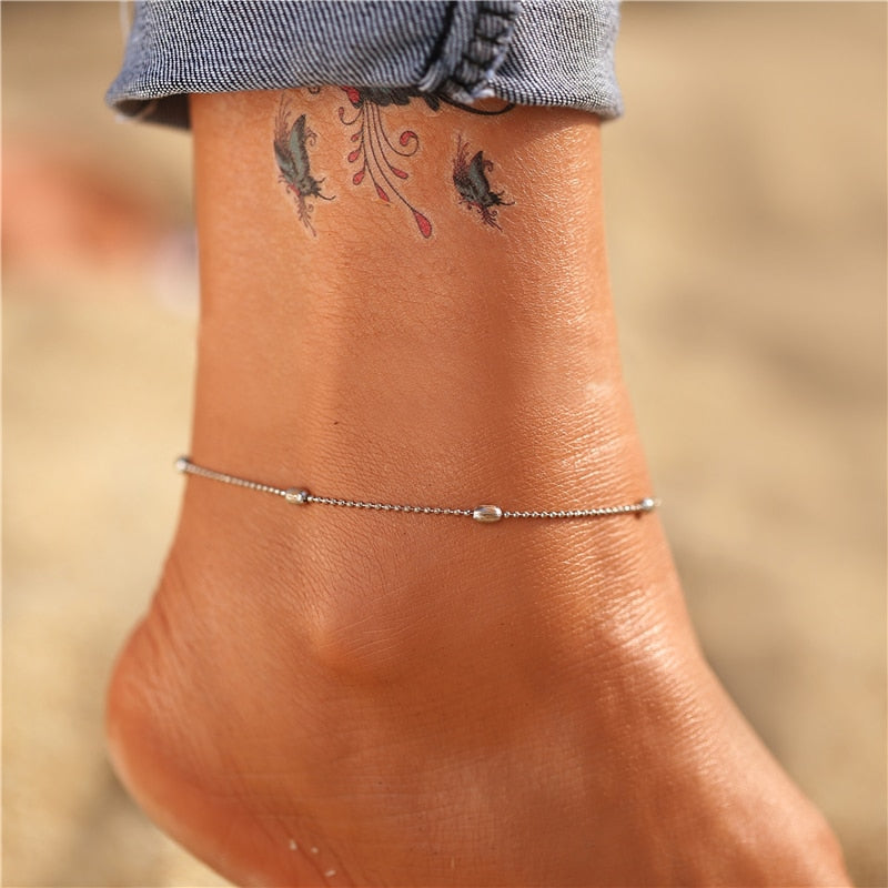 Bohemian Gold Or Silver Butterfly Anklets