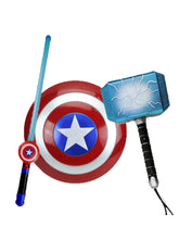 Load image into Gallery viewer, Captain America Shield Plate/ Cloak/Thor Hammer
