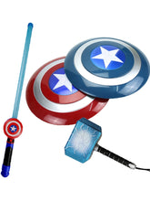 Load image into Gallery viewer, Captain America Shield Plate/ Cloak/Thor Hammer
