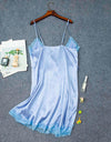 Silk Satin Lace Robe Nightdress