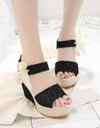 Lace Leisure Platform Sandals