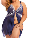 Plus Size Lace Set Chemise Nightgown