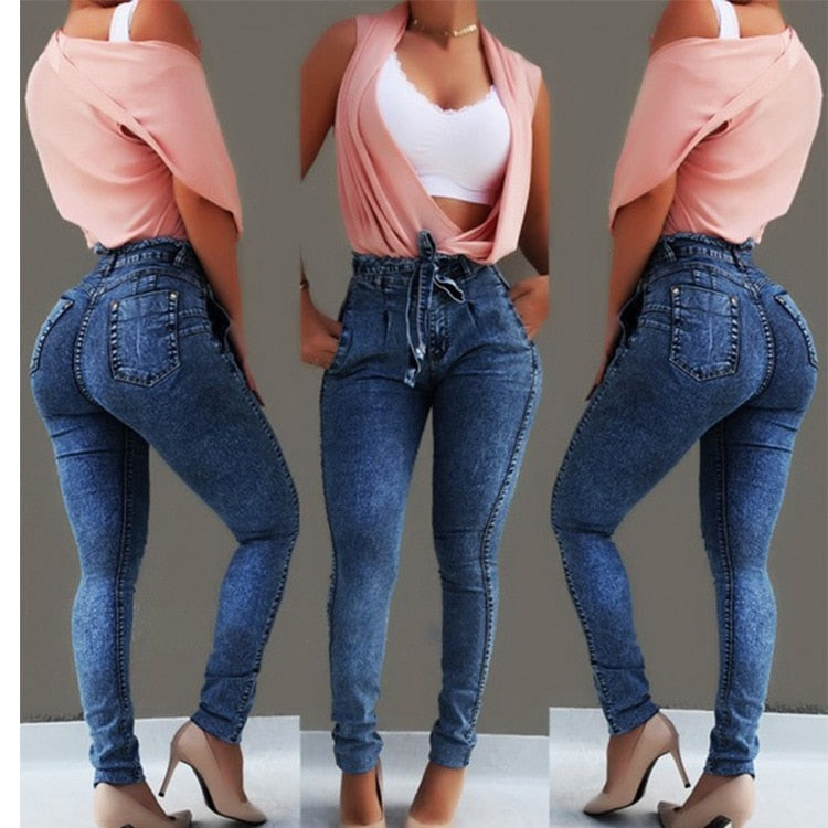 High Quality High Waist Denim  Jeans