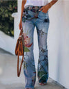 Casual Wide Leg Design Jeans