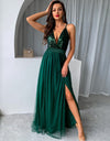 2003 Backless V-neck Maxi Dress
