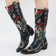 Load image into Gallery viewer, Mid Calf Western Cowgirl/cowboy Women Boots
