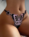 Transparent Embroidery Panties Lace Thongs
