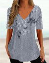 Simple 3d Fashion V-neck T-shirt