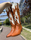 Brown Wings Western Cowboy Boots
