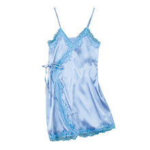 Cargar imagen en el visor de la galería, Silk Satin Lace Robe Nightdress
