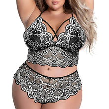 गैलरी व्यूवर में इमेज लोड करें, Sexy Plus Size Bra and panties Two Piece Set
