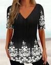 Simple 3d Fashion V-neck T-shirt