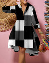 Fashion Print Loose Camouflage Irregular Dress