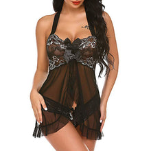 Load image into Gallery viewer, Transparent Lace Floral Sleepwear Nightie
