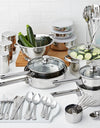52PCS Stainless Steel Kitchen Combo Cookware Set