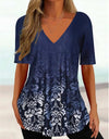 Simple 3d Fashion V-neck T-shirt