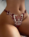 Transparent Embroidery Panties Lace Thongs