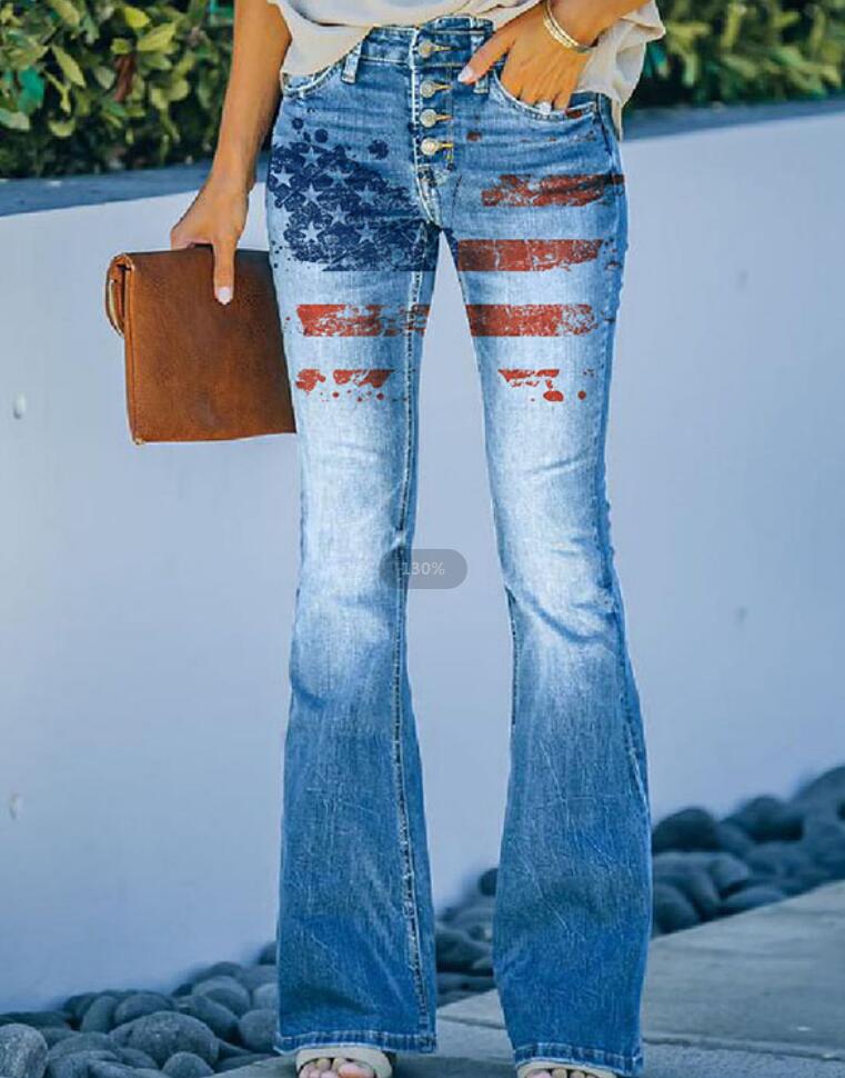 Casual Wide Leg Design Jeans