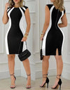 Elegant O-Neck Sleeveless Midi Dress