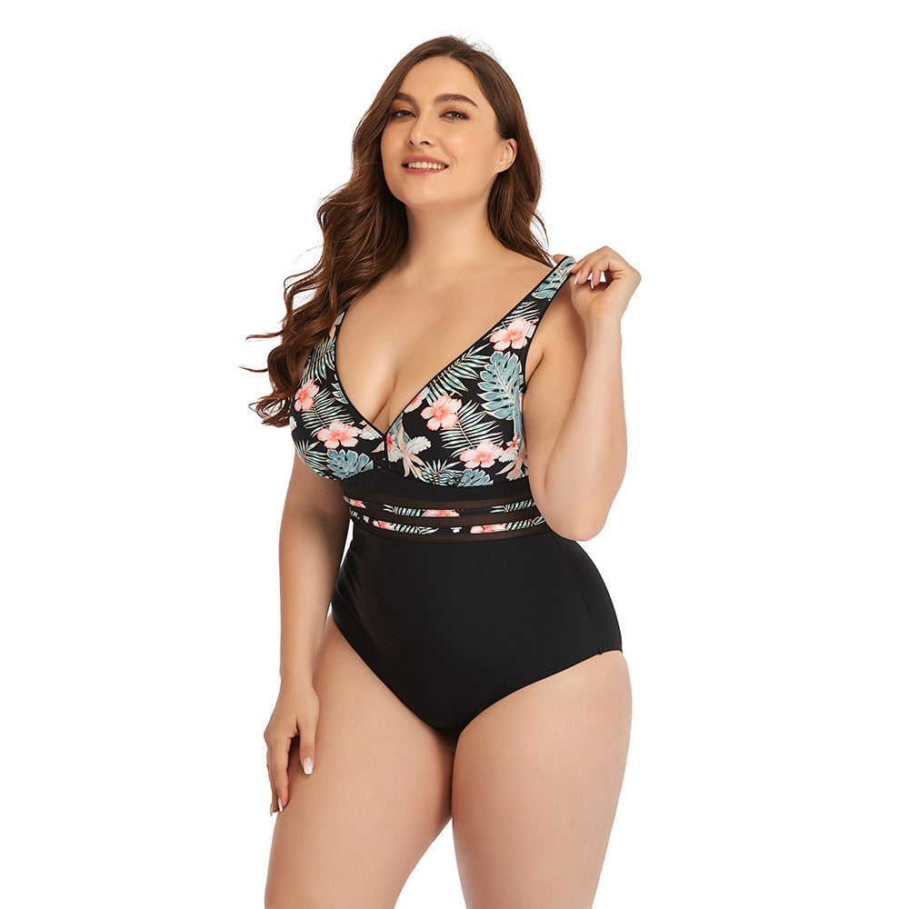 Plus Size One Piece Bikini Set