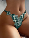 Transparent Embroidery Panties Lace Thongs