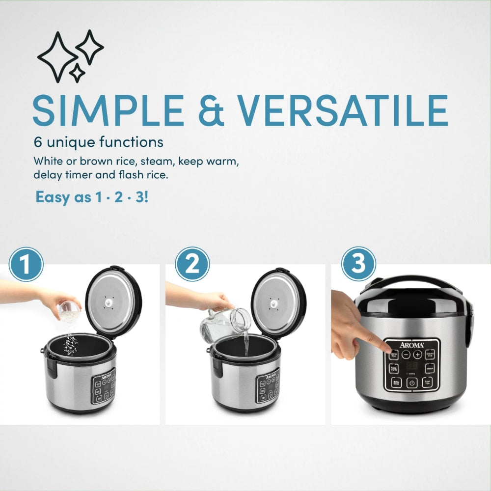 Programmable Rice &amp; Grain Cooker, Steamer Rice cooker