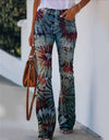 Casual Wide Leg Design Jeans