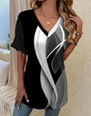 Simple 3d Fashion V-neck T-shirt